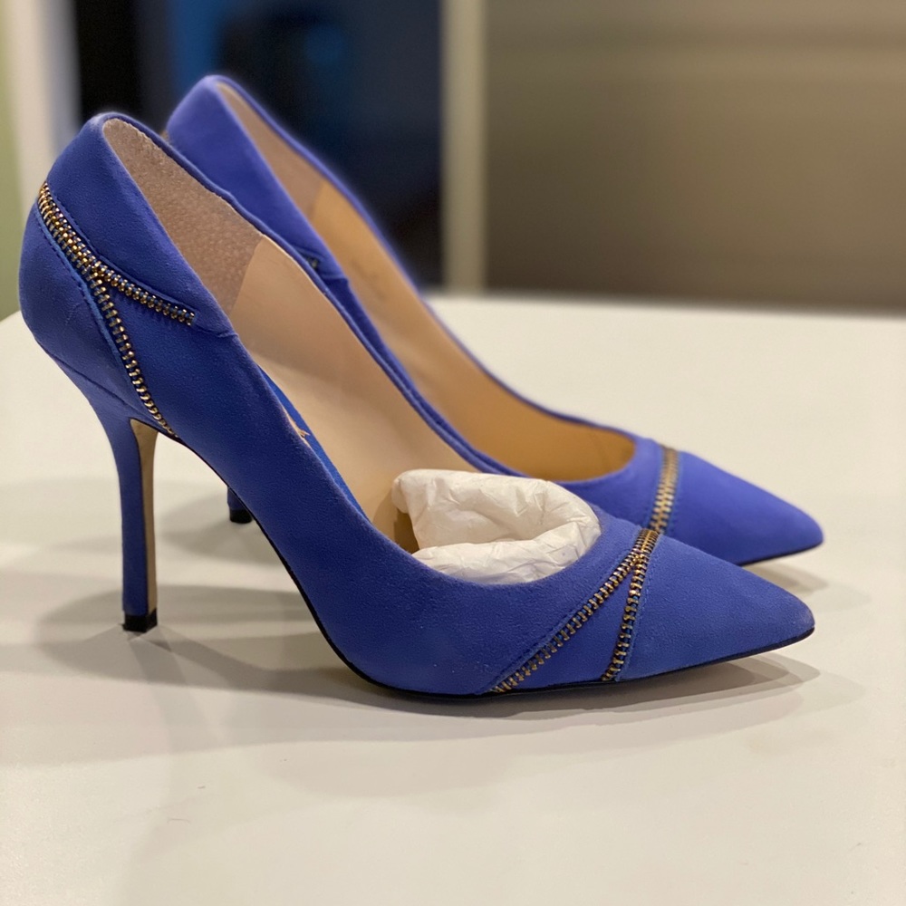 Enzo Angiolini Popculture Blue Velvet Heels